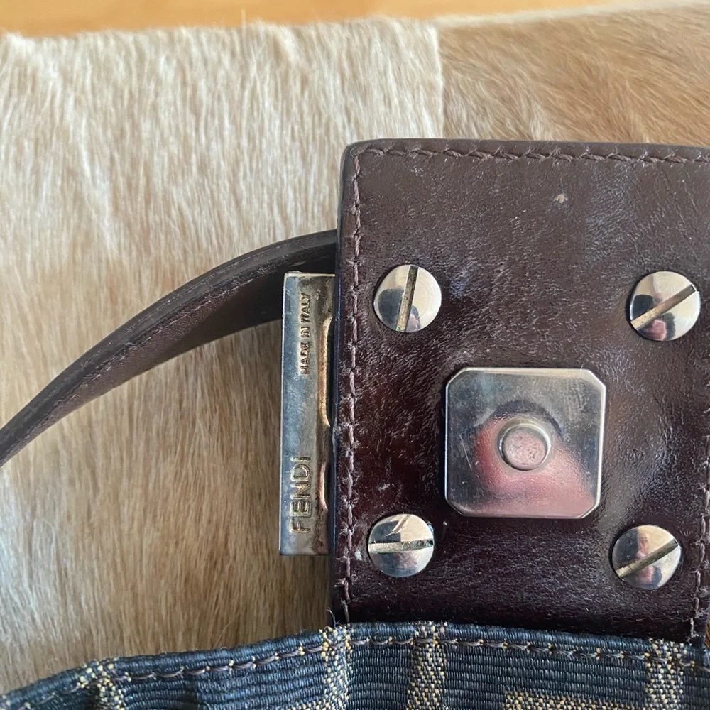 Fendi Dark Brown Monogram Shoulder Bag - Picture 2 of 7